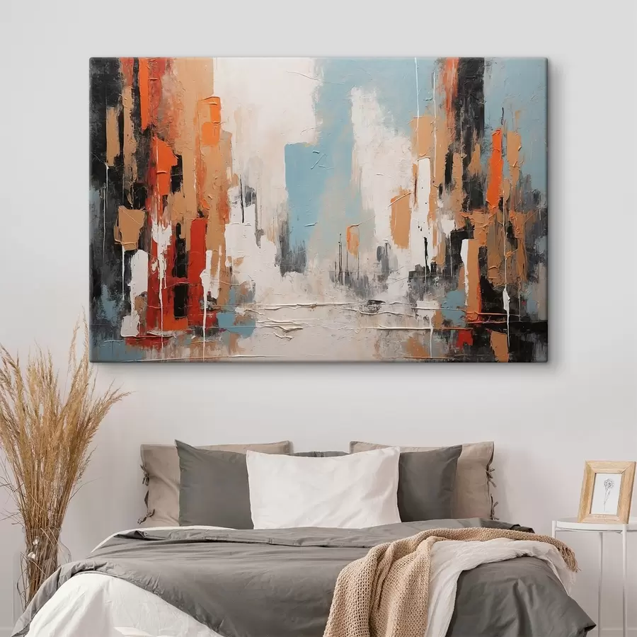 carta da parati Città astratta in stile pittura ad olio nr. s44061