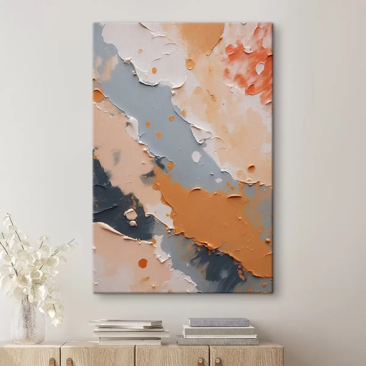 carta da parati Pittura astratta con colori bianchi, gialli e blu nr. s44064