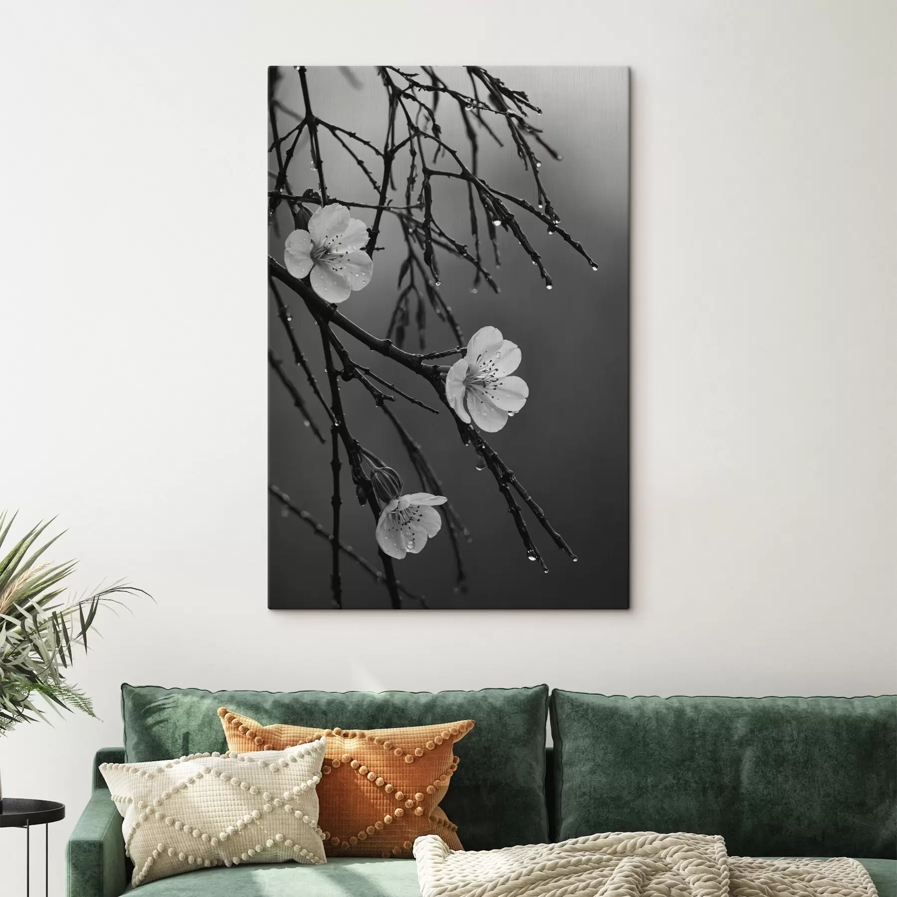 carta da parati Fiori sui rami dopo la pioggia nr. s44098