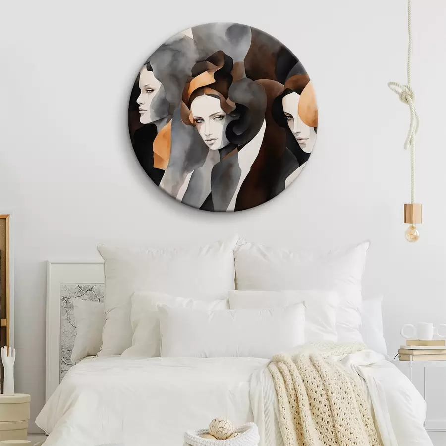 carta da parati Pittura astratta con volti di donna nr. r44060