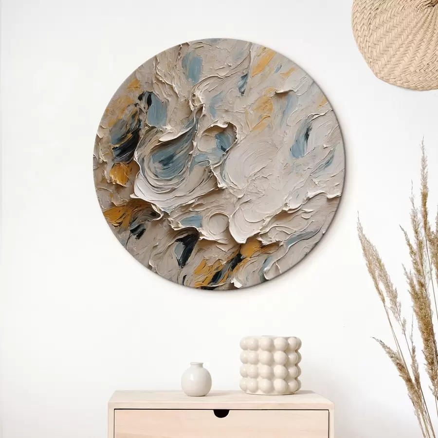 carta da parati Pittura ad olio astratta con colori bianchi e blu nr. r44078