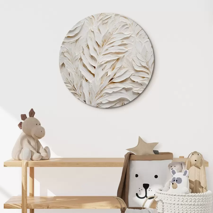 carta da parati Foglie tropicali bianche nr. r44093