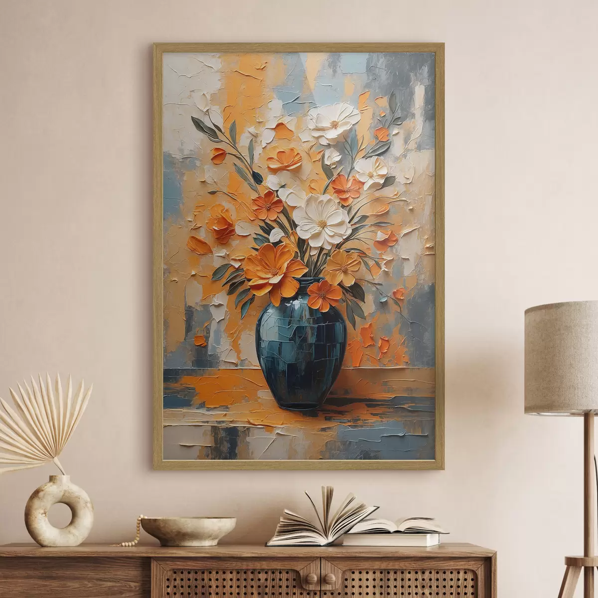 Poster Sole nel vaso blu f44059