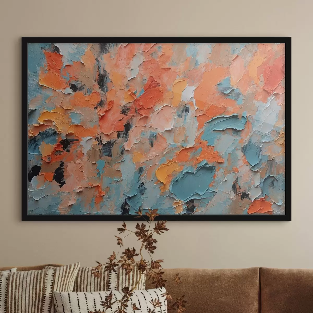 Poster Pittura ad olio astratta con diversi colori f44072