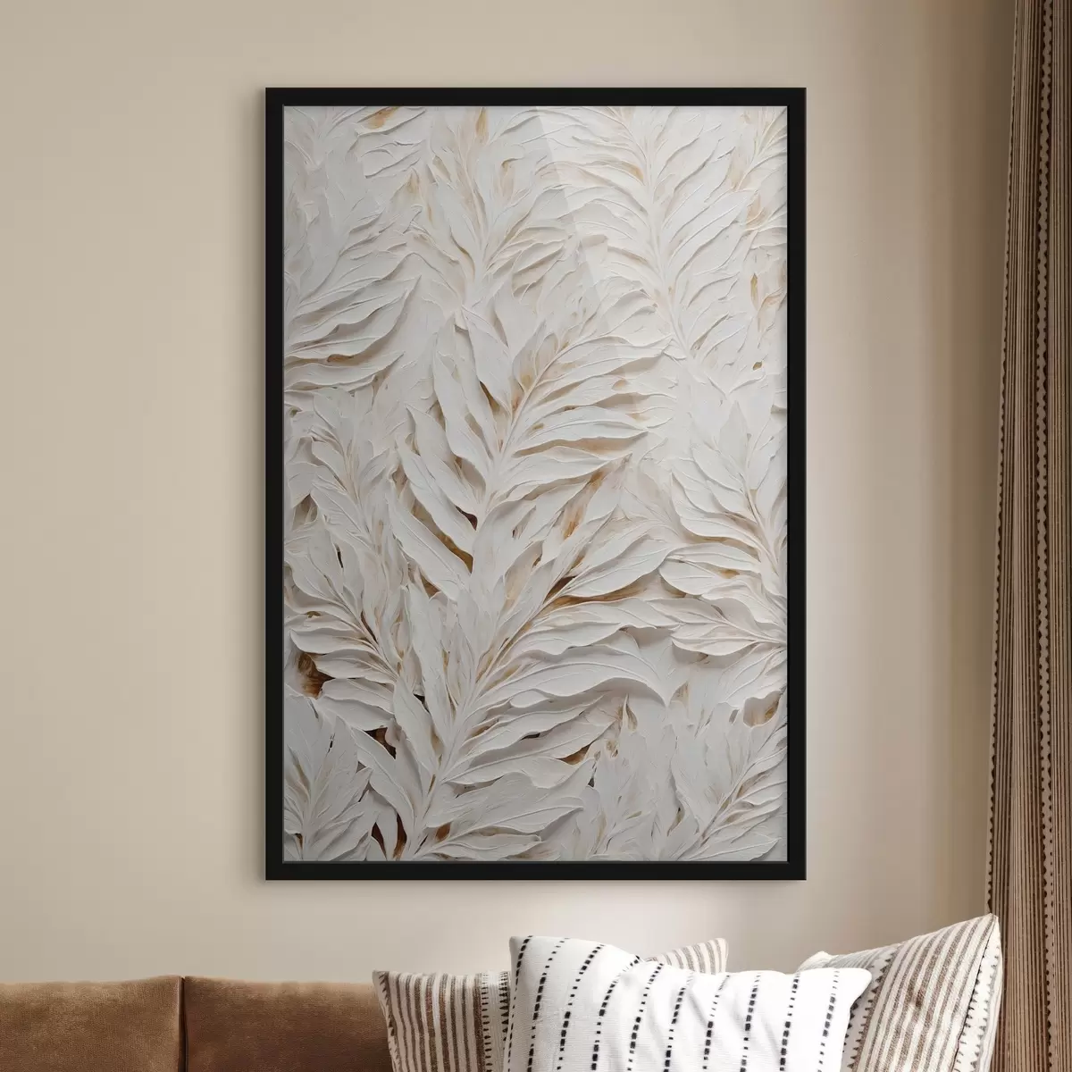 Poster Foglie tropicali bianche f44093