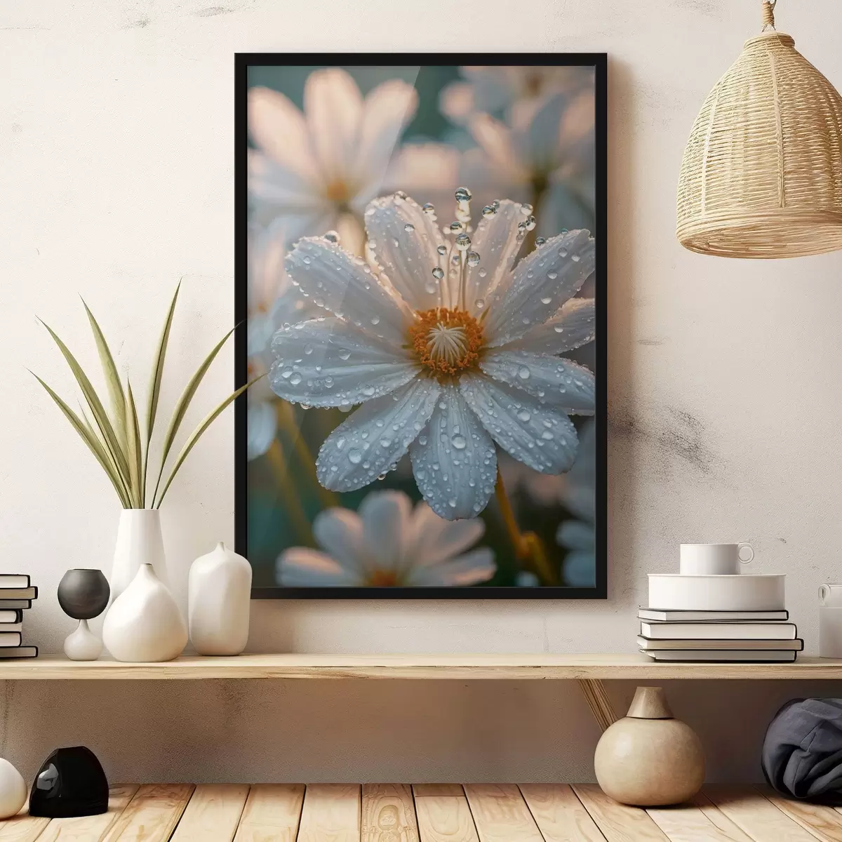 Poster Camomilla con rugiada f44101