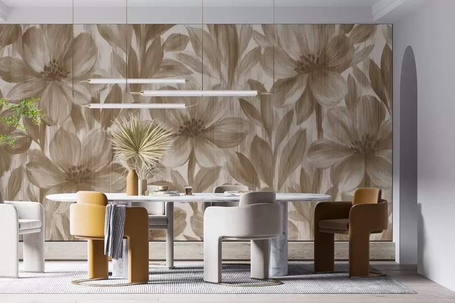 Carta da parati Floreale Eleganti fiori acquerellati n. w03821v1