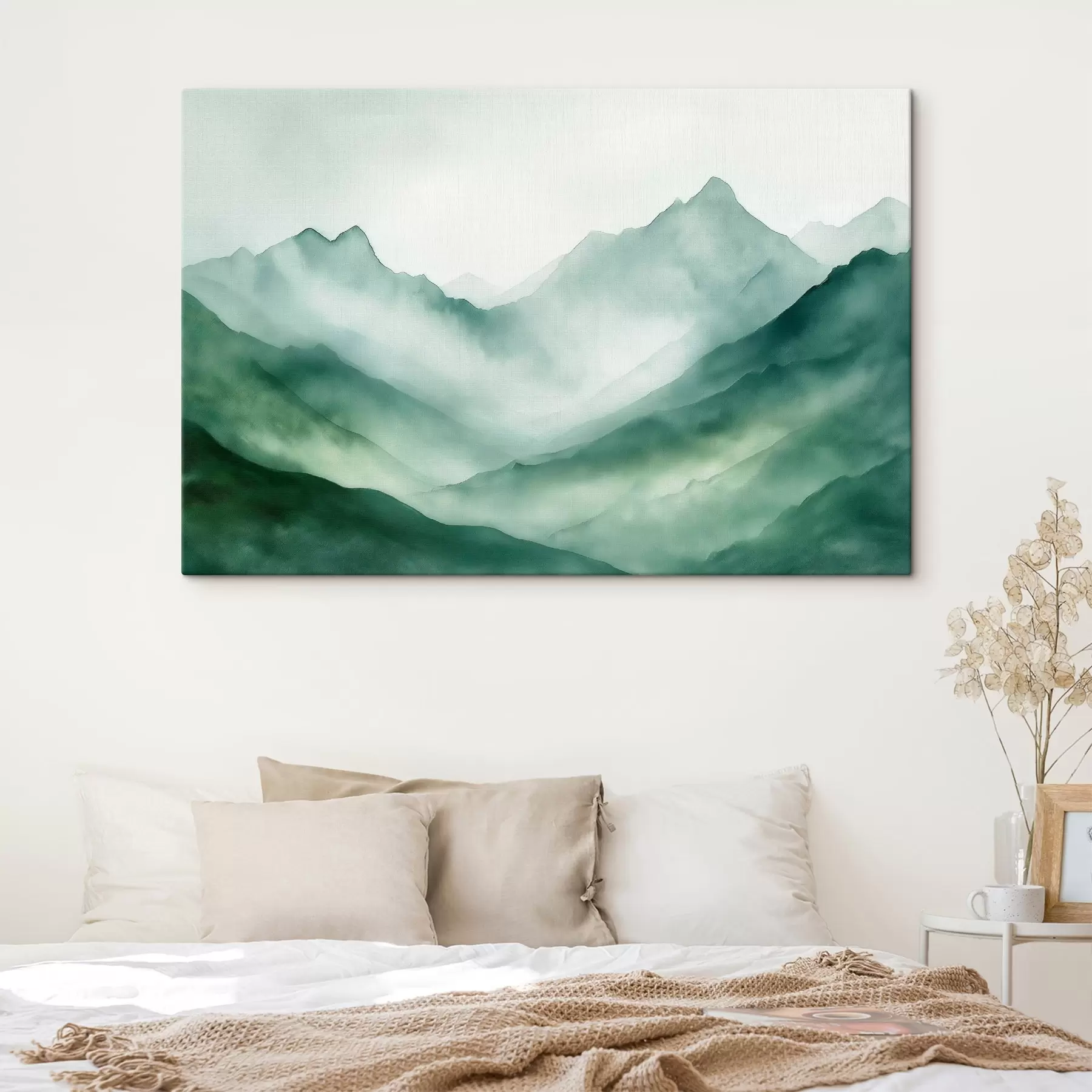 carta da parati Montagne in tonalità verde nr. s44168