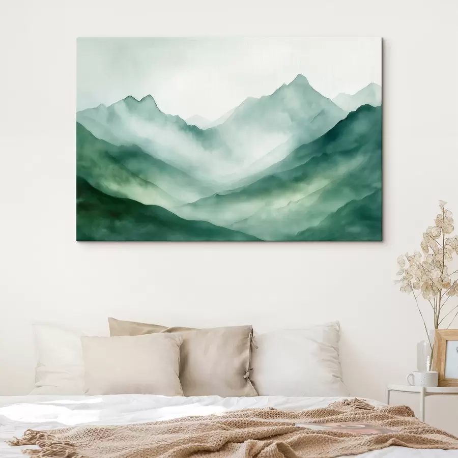 carta da parati Montagne in tonalità verde nr. s44168