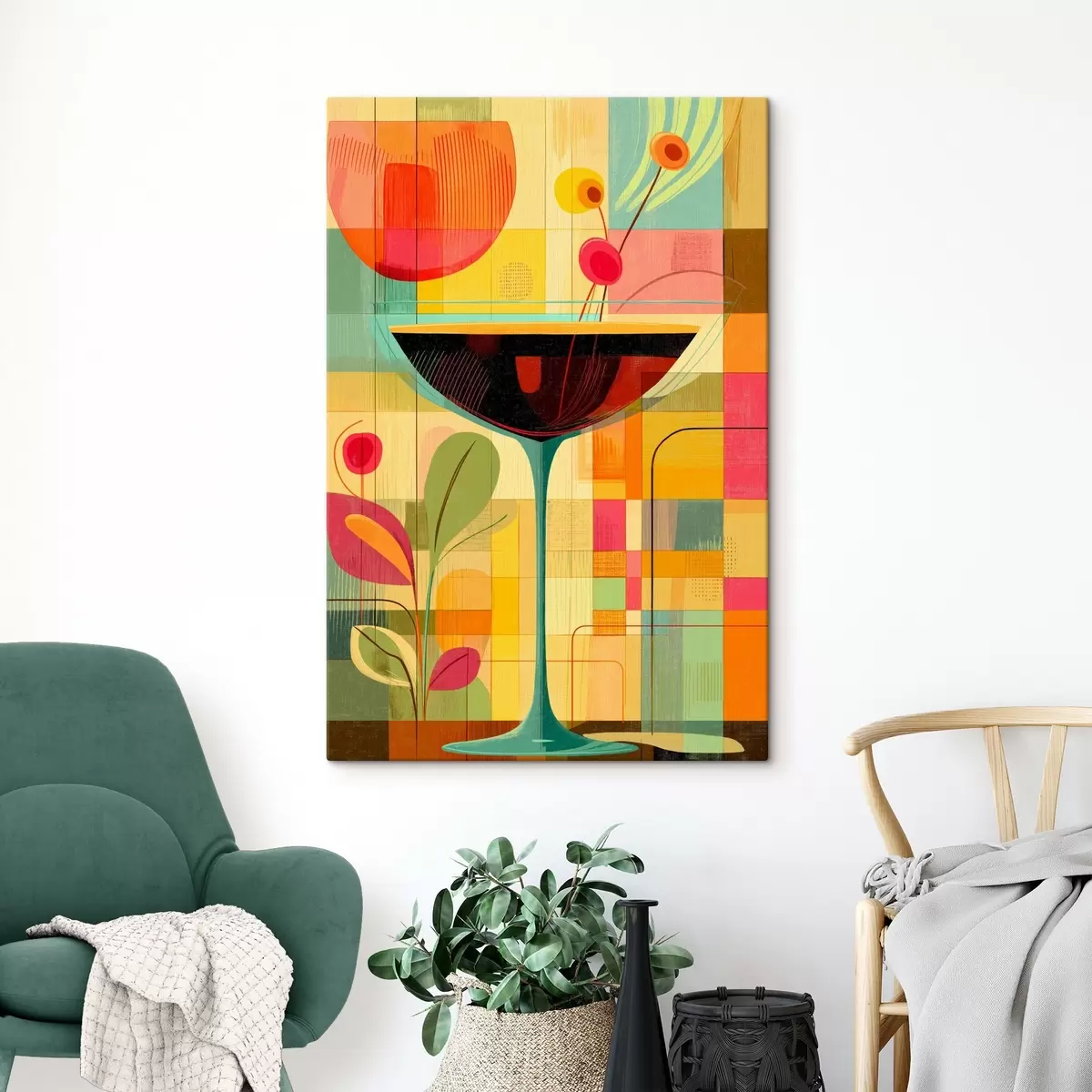 carta da parati Cocktail retrò nr. s44177