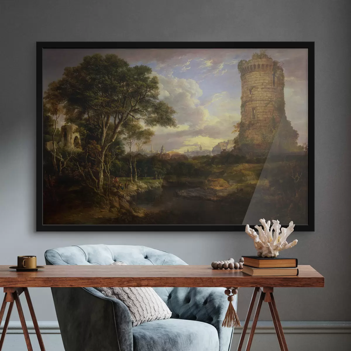 Poster Armonia, tre facce, colori vivaci f44156