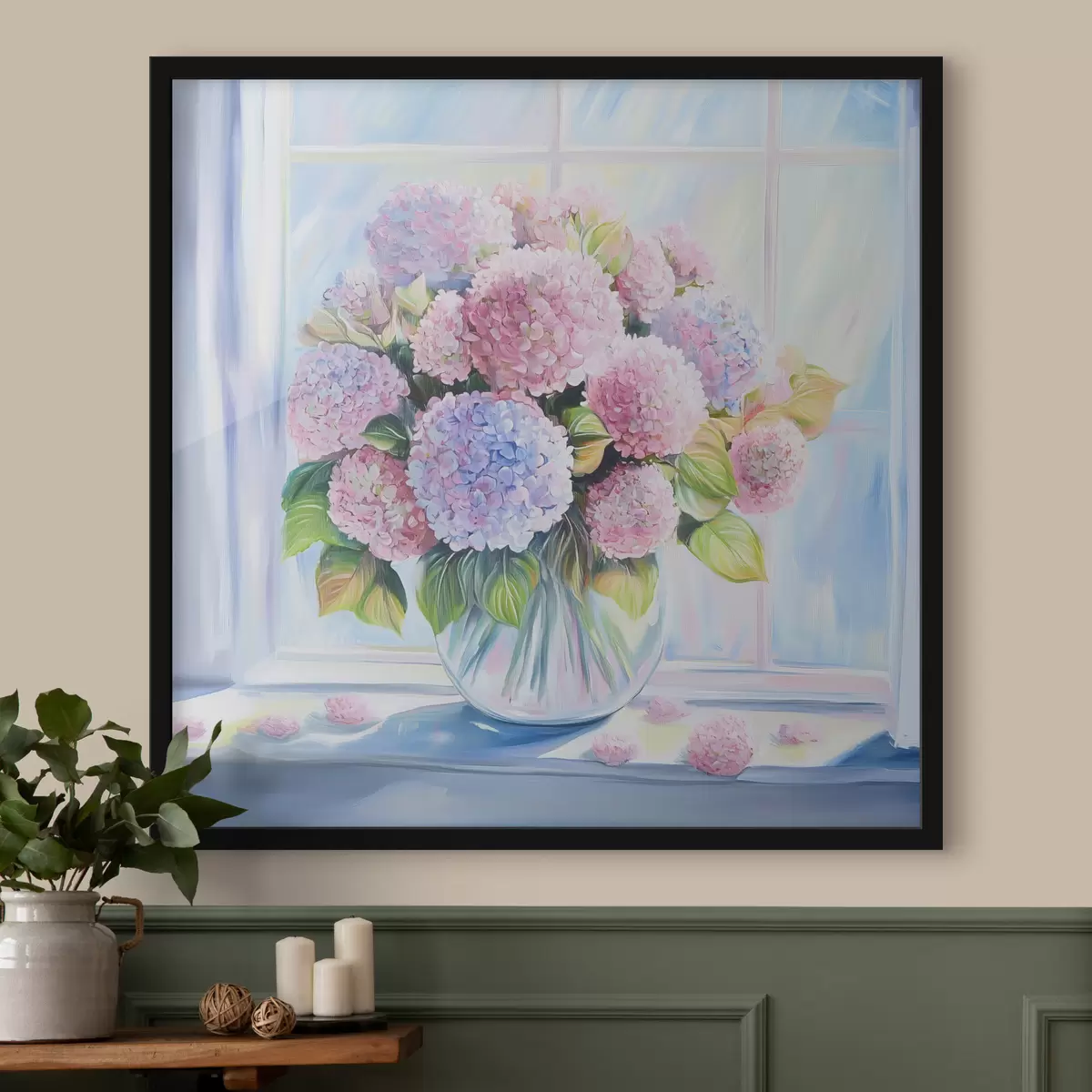 Poster Bouquet di fiori sulla finestra f44210