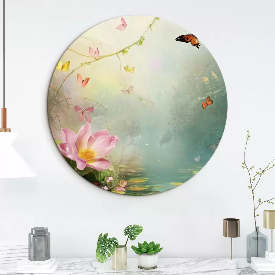 carta da parati Lago nella foresta sotto gli alberi nr. r44216