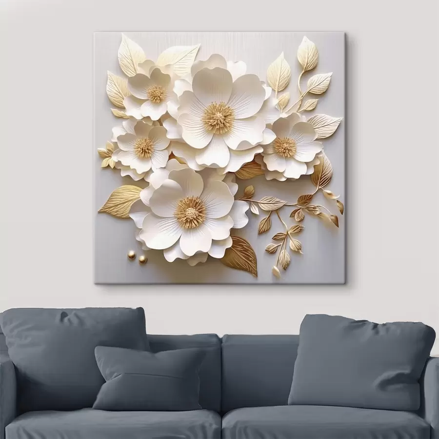 carta da parati Fiori di campo caldi su uno sfondo morbido nr. s44041