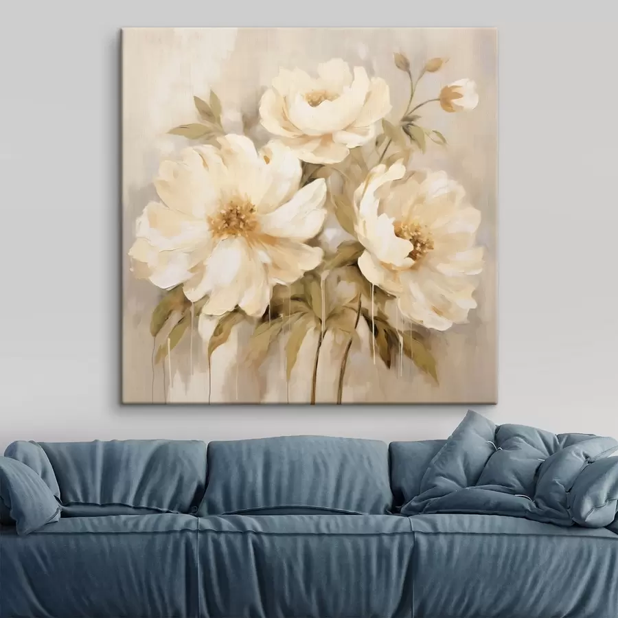 carta da parati Composizione floreale con petali bianchi nr. s44043