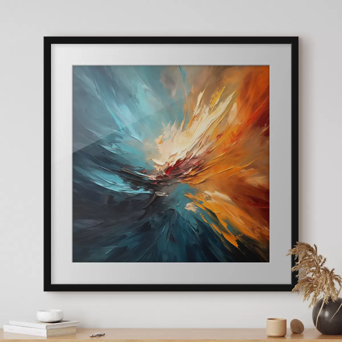 Poster Vortice astratto di colori f44042