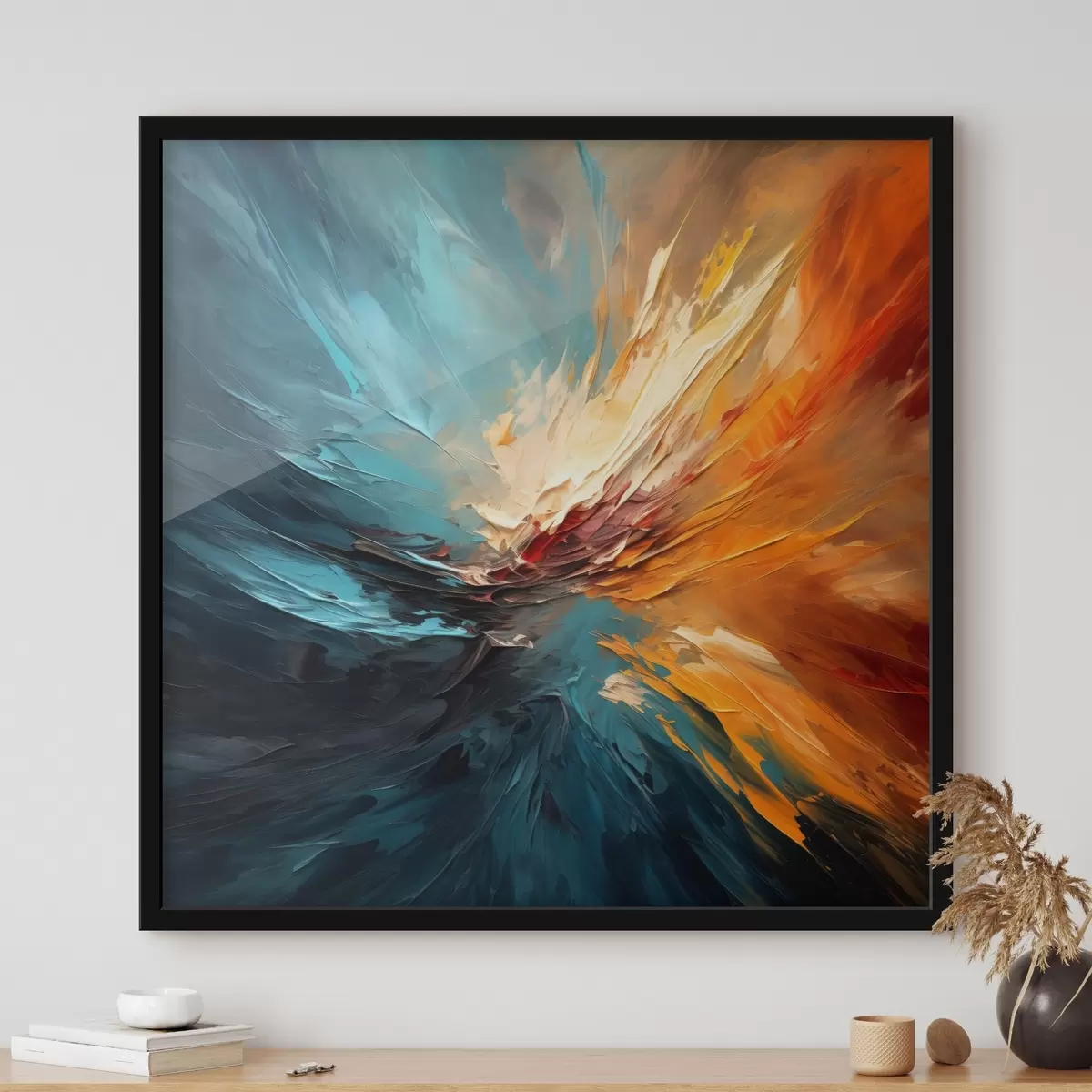 Poster Vortice astratto di colori f44042