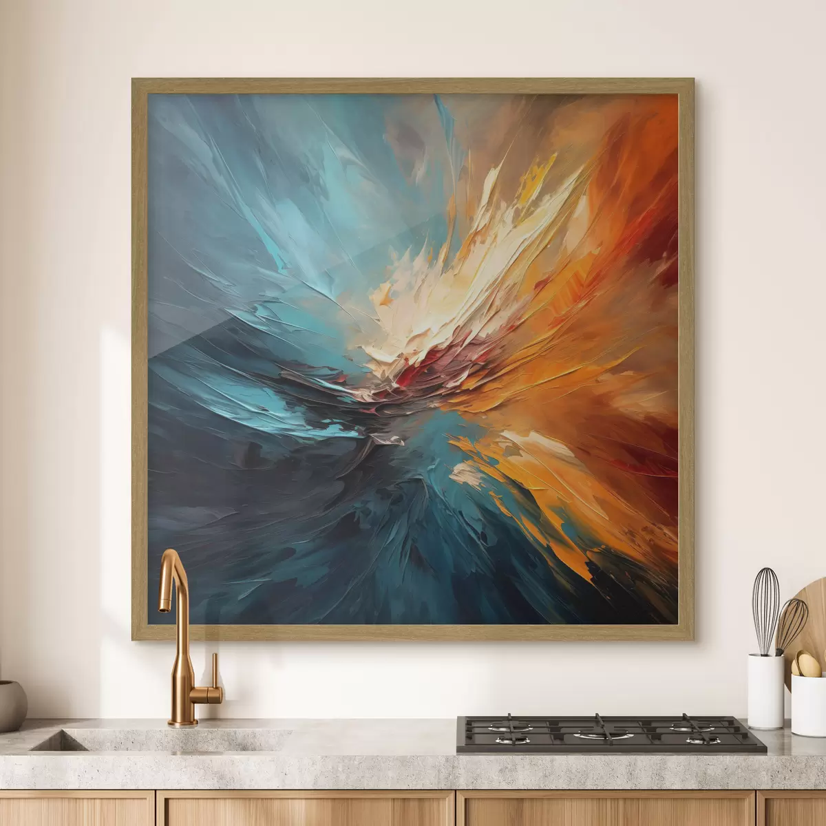 Poster Vortice astratto di colori f44042