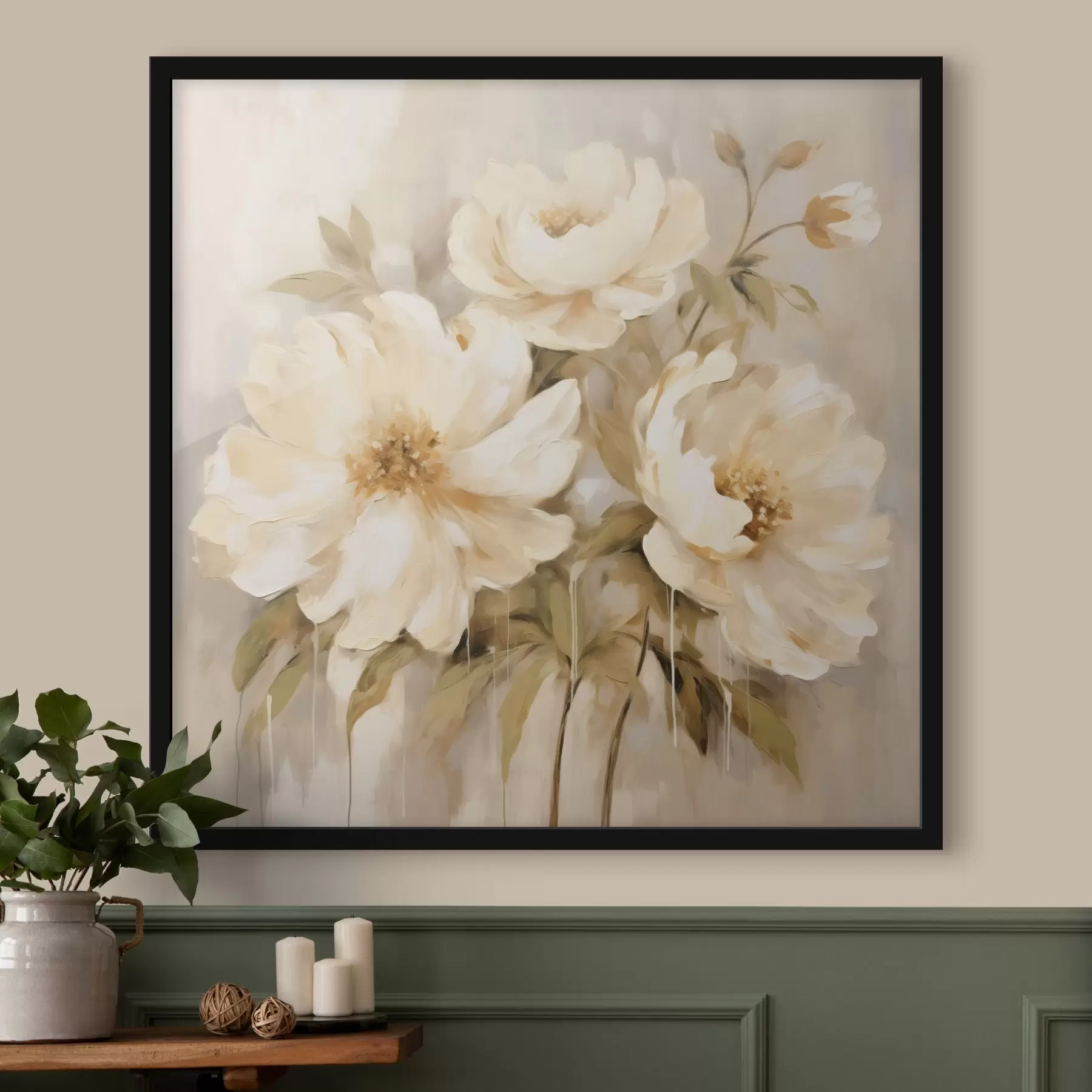 carta da parati Composizione floreale con petali bianchi nr. f44043