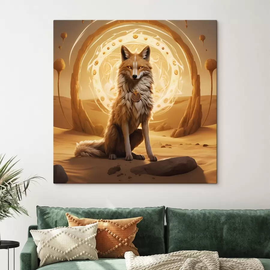 carta da parati Volpe mistica nel bagliore del deserto nr. s44246