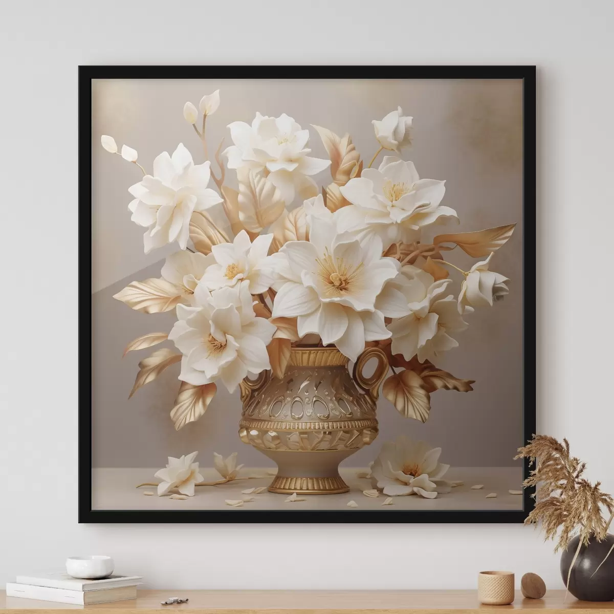 Poster Tenero bouquet in un vaso classico nello stile del realismo f44237