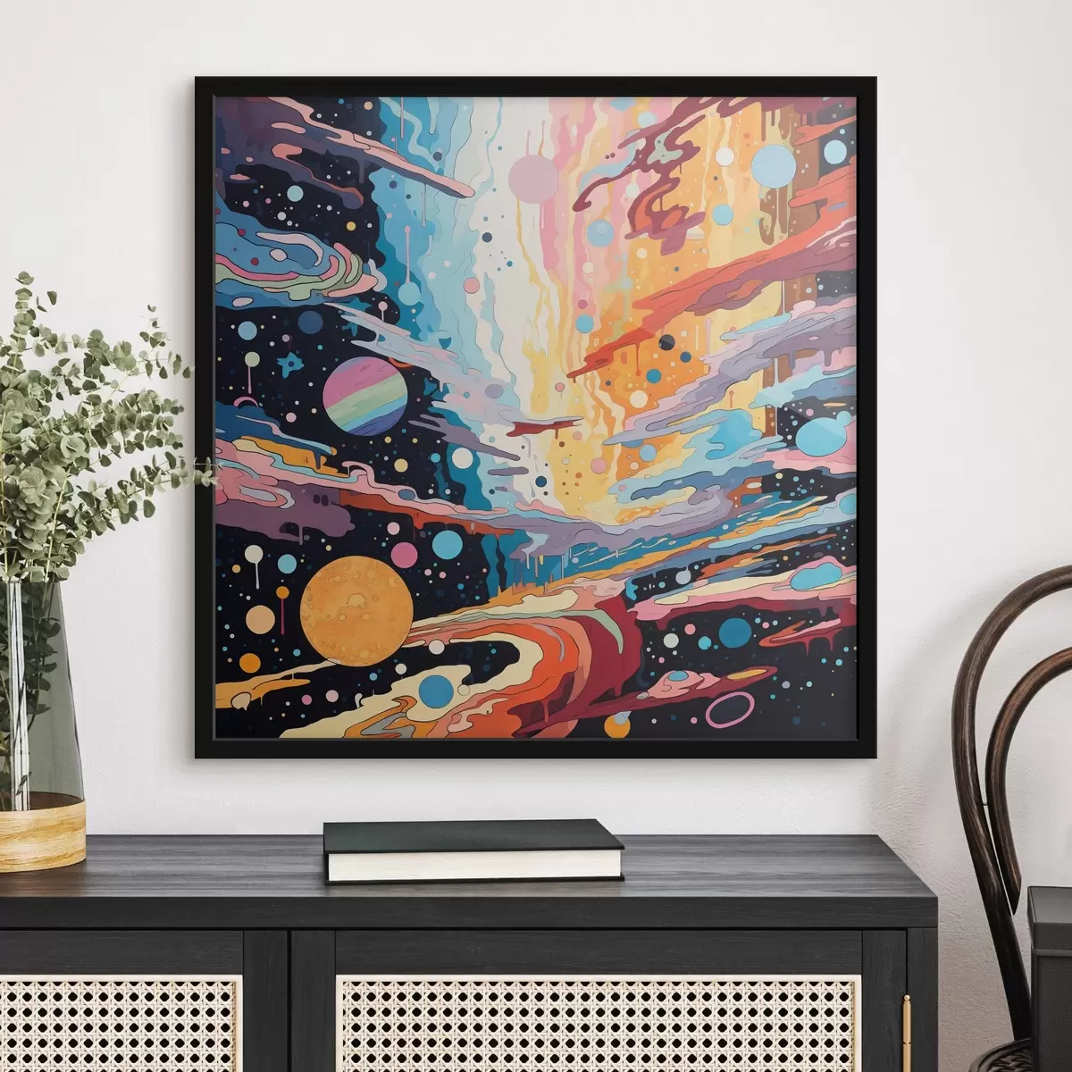 Poster Universo in movimento nello stile della pittura astratta f44238