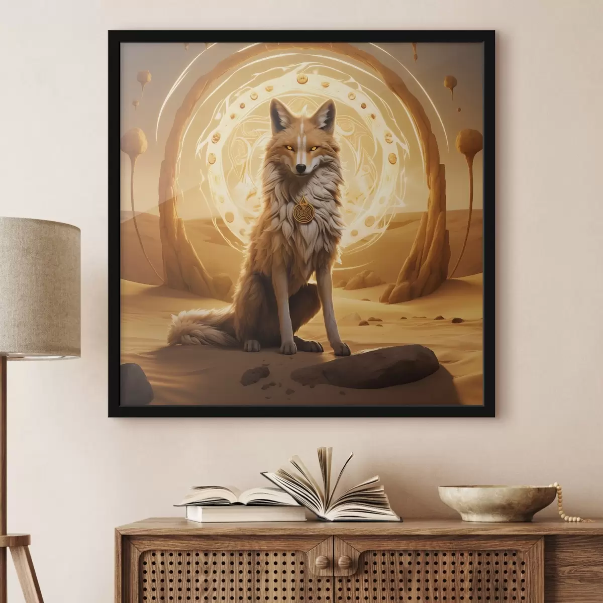 Poster Volpe mistica nel bagliore del deserto f44246