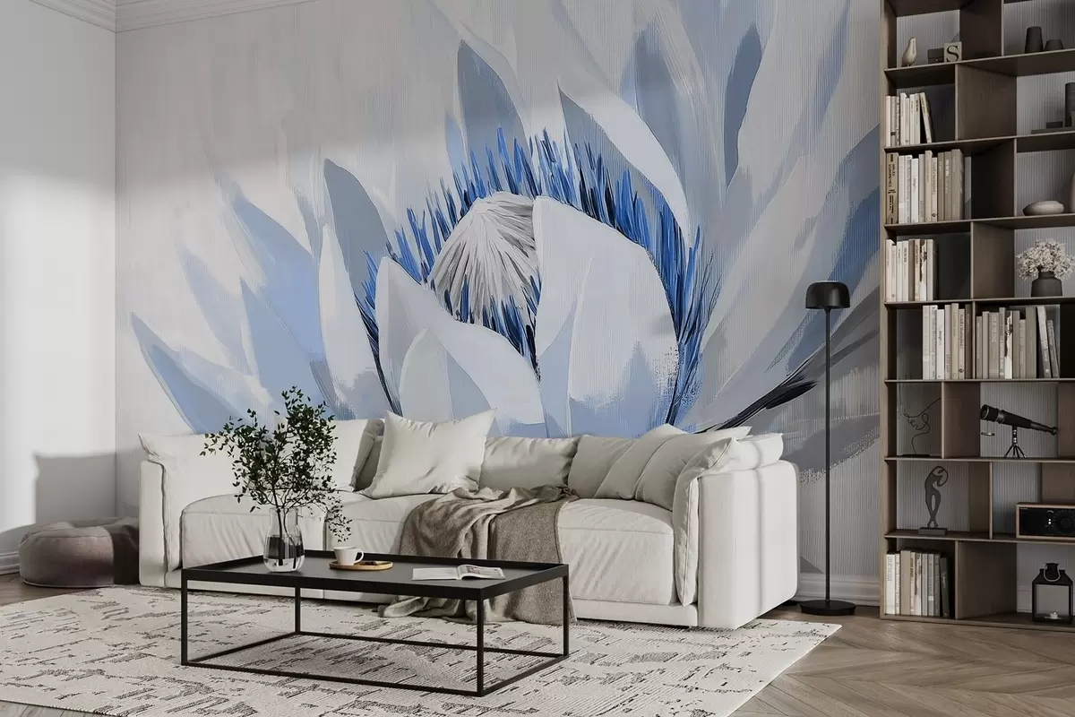 carta da parati Grande fiore astratto in acrilico nr. w09066v1