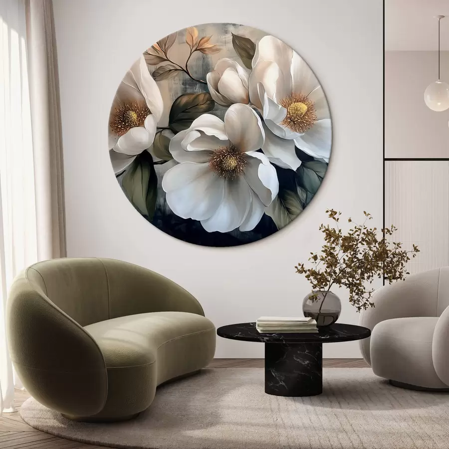 carta da parati Grandi fiori su sfondo vintage nr. r44260