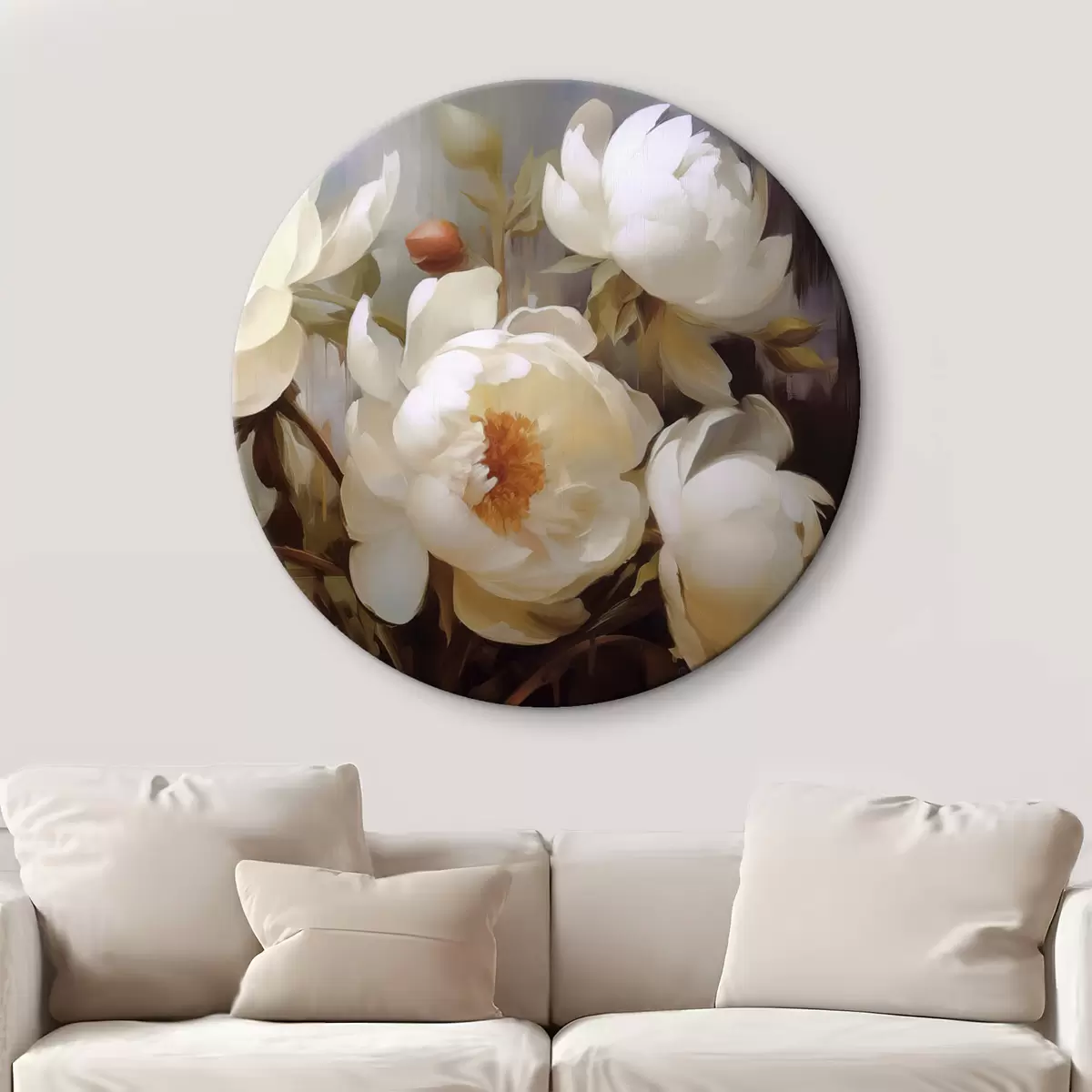 Quadri rotondi Un bouquet di peonie r44298