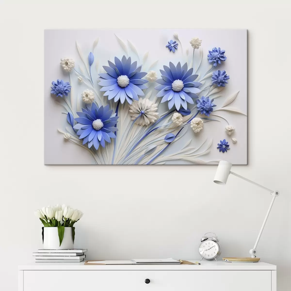 carta da parati Fiori blu nr. s44294