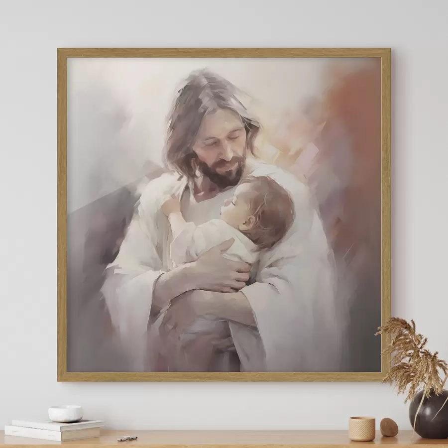 carta da parati Gesù con un bambino nr. f44283