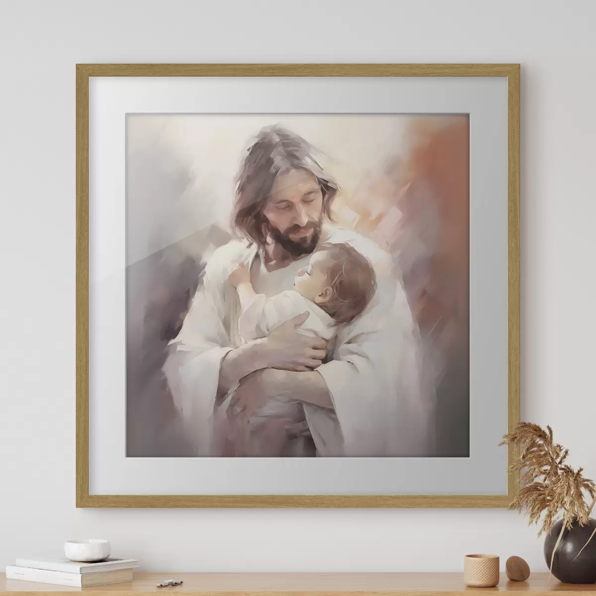 Poster Gesù con un bambino f44283
