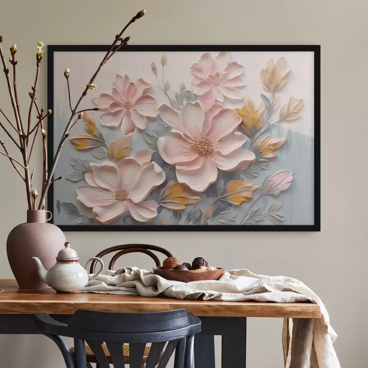 Poster Pittura a imitazione di fiori f44289