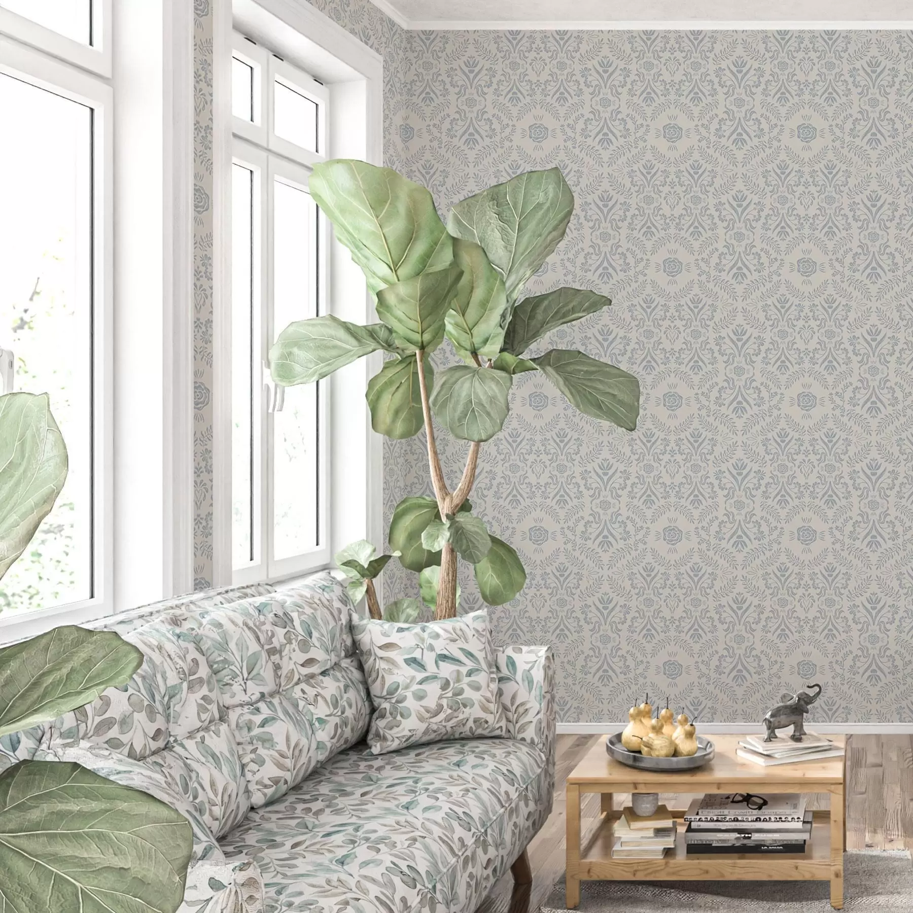 carta da parati Modelli blu nr. a00113