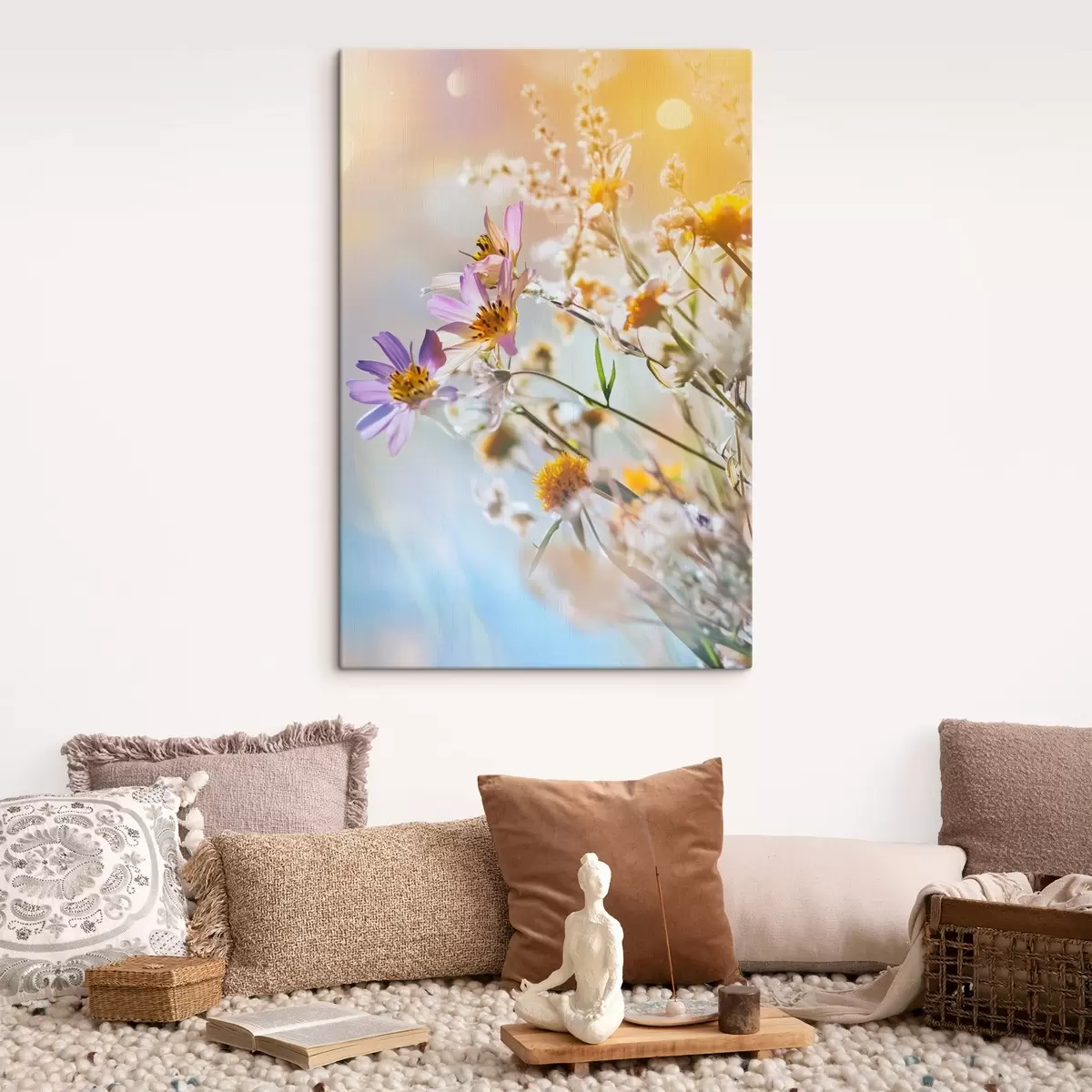 carta da parati Fiori di campo su uno sfondo luminoso nr. s44314