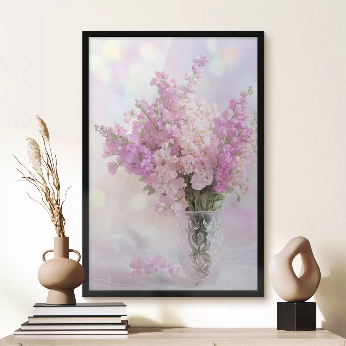Poster Bouquet rosa in vaso f44315