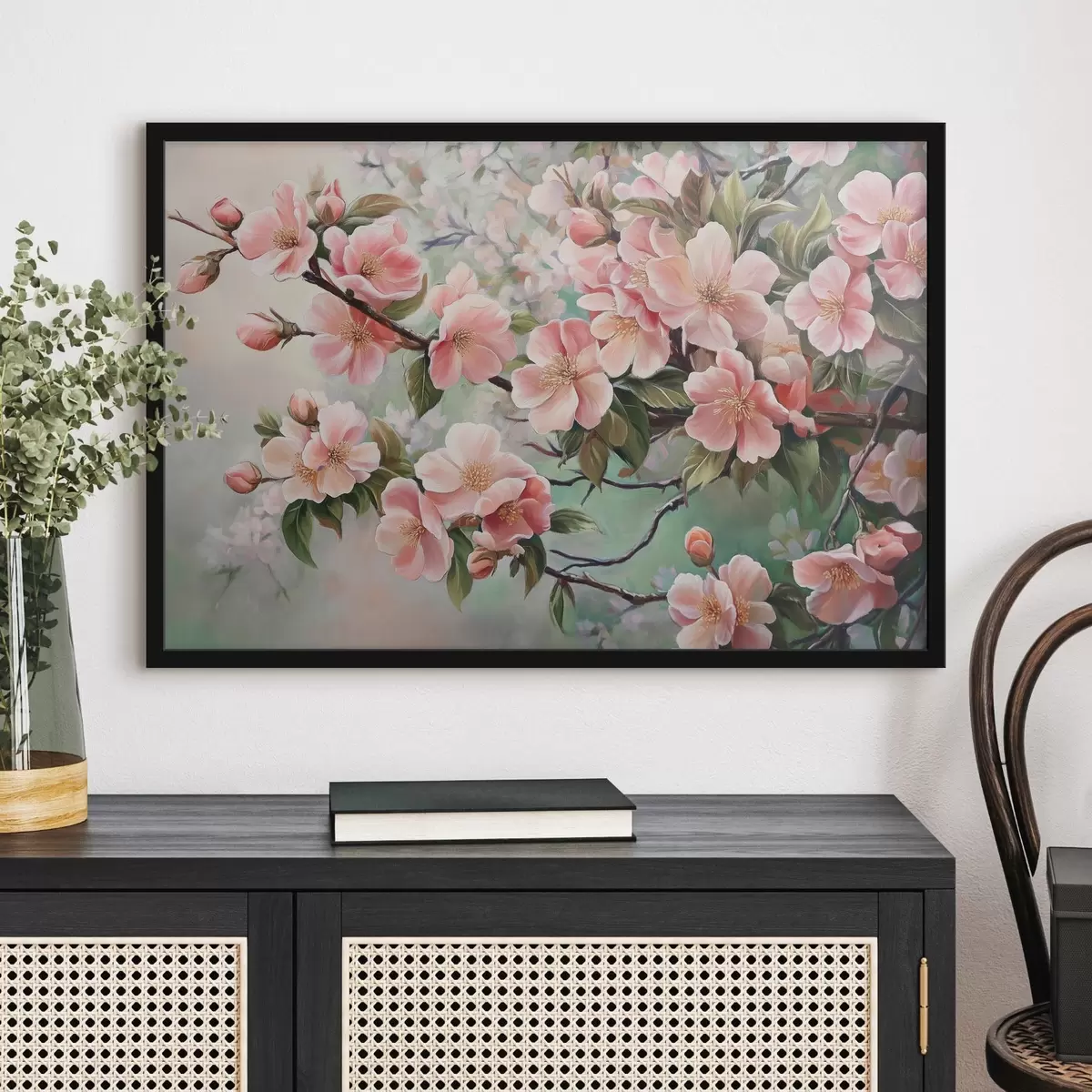 Poster Rami di alberi rosa in fiore f44327