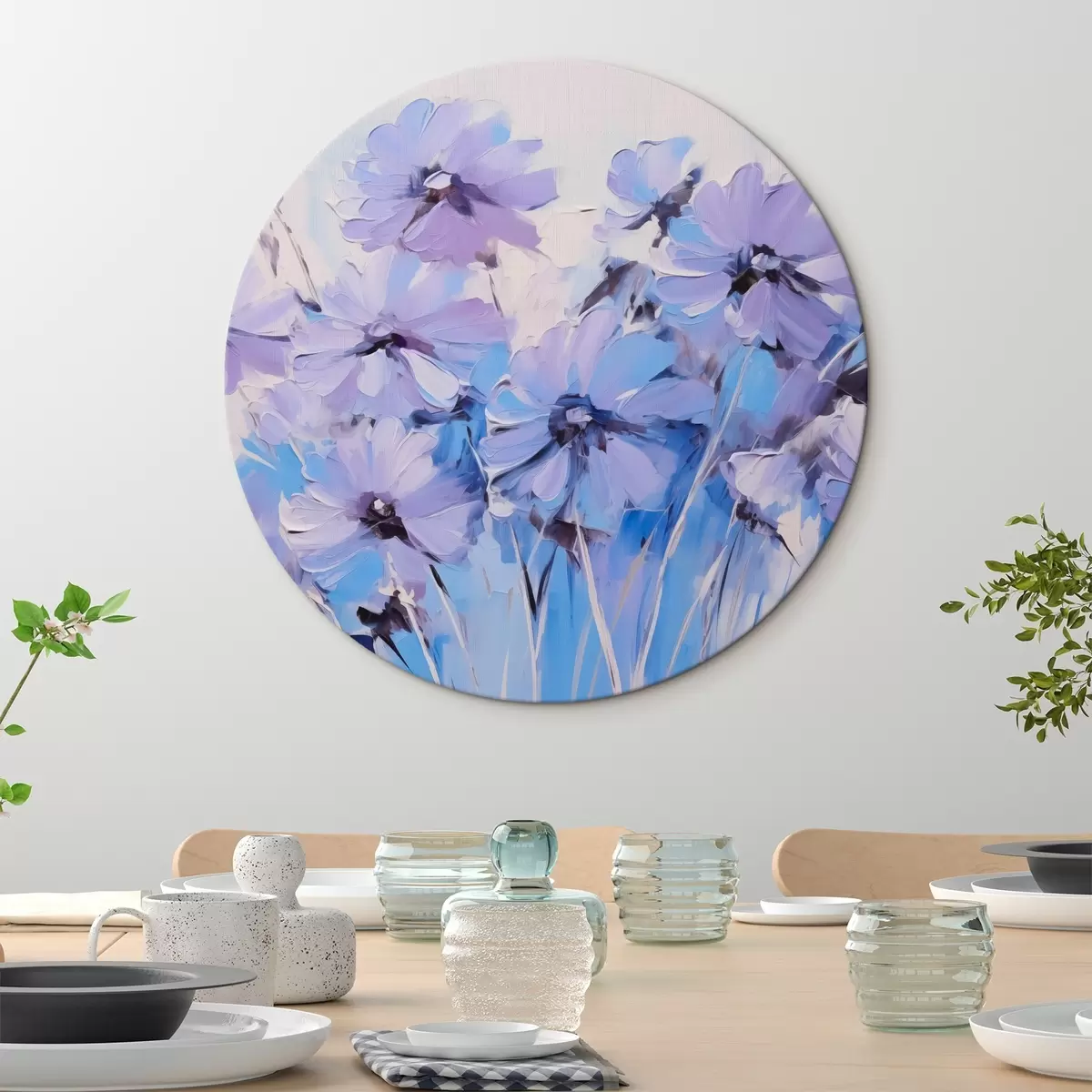 Quadri rotondi Fiori selvatici r44373
