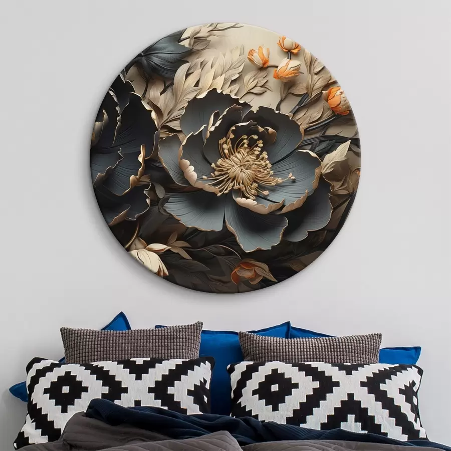 carta da parati Grandi fiori scuri nr. r44378