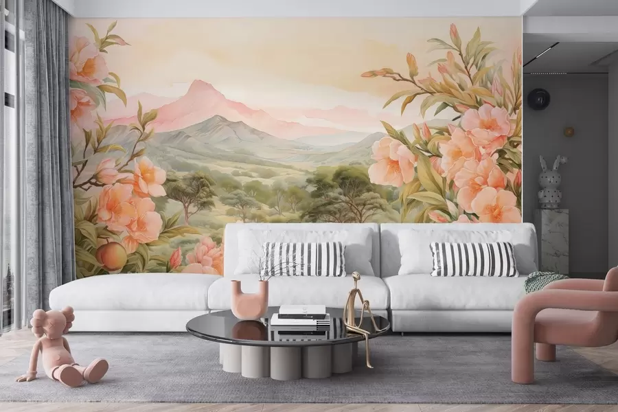 Carta da parati nature Vista delle montagne 