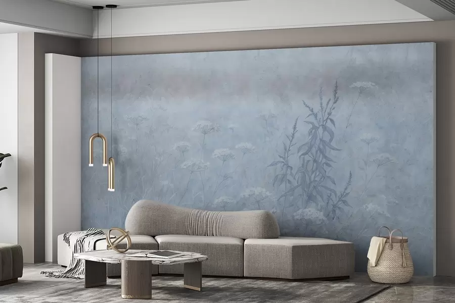 Carta da parati nature Campo acquerellato 