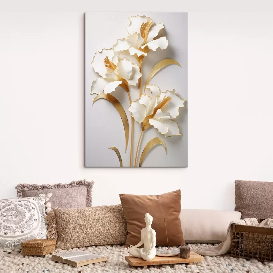 carta da parati Bouquet di splendidi fiori su uno sfondo chiaro nr. s44389