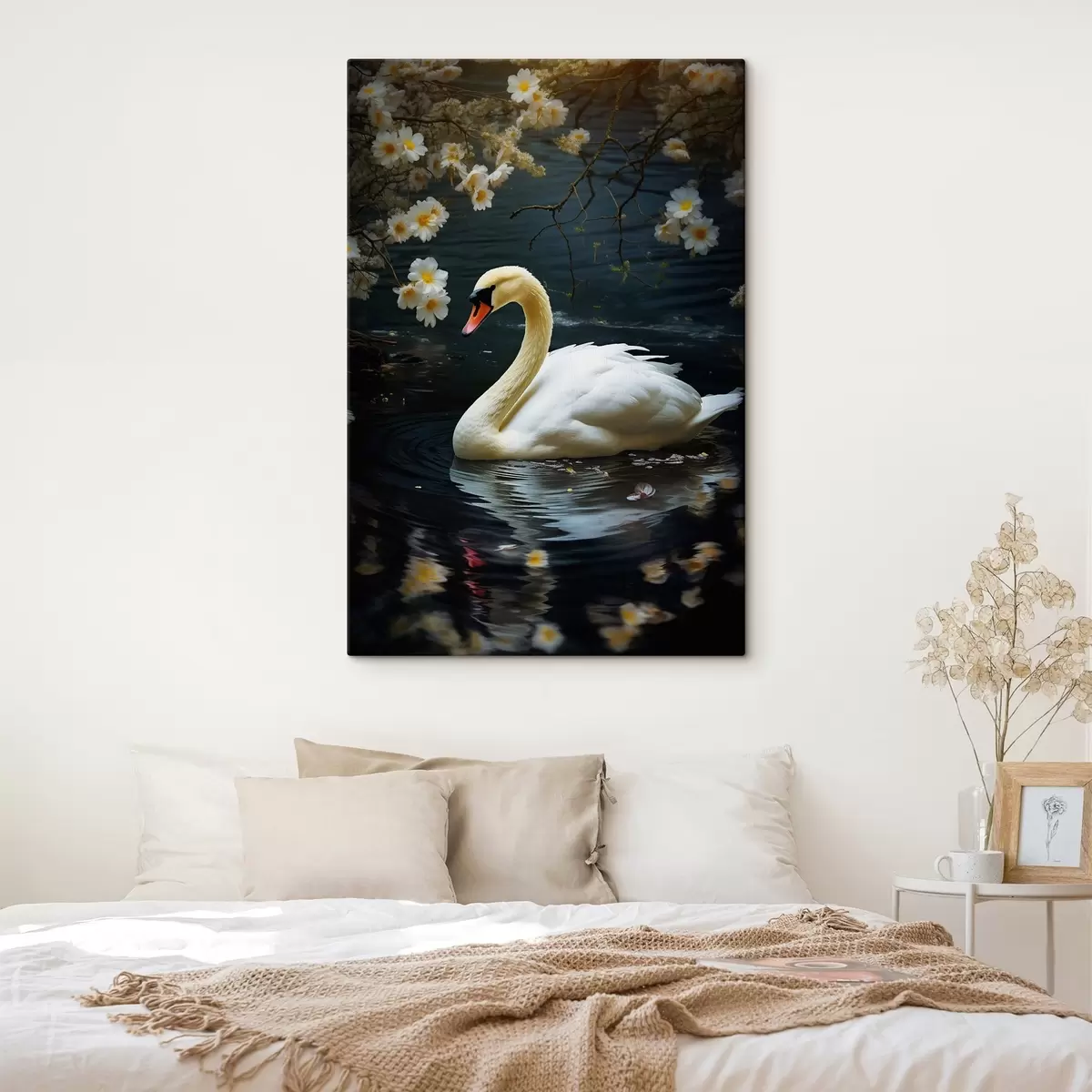 carta da parati Un bellissimo cigno sul lago nr. s44390