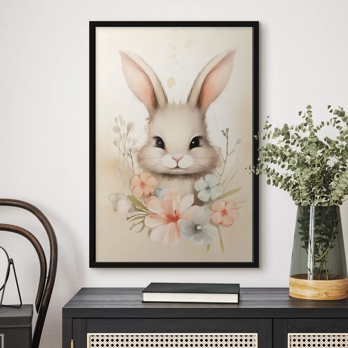 Poster Pysanka su un delicato sfondo blu f44385