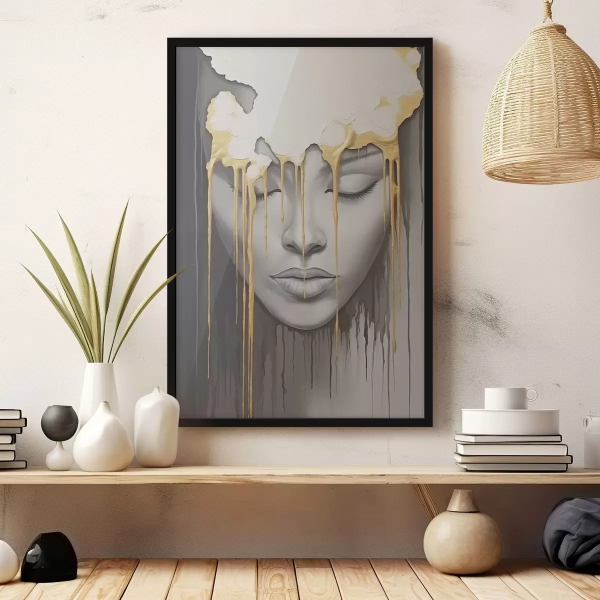 Poster Volto di un bambino dipinto f44265