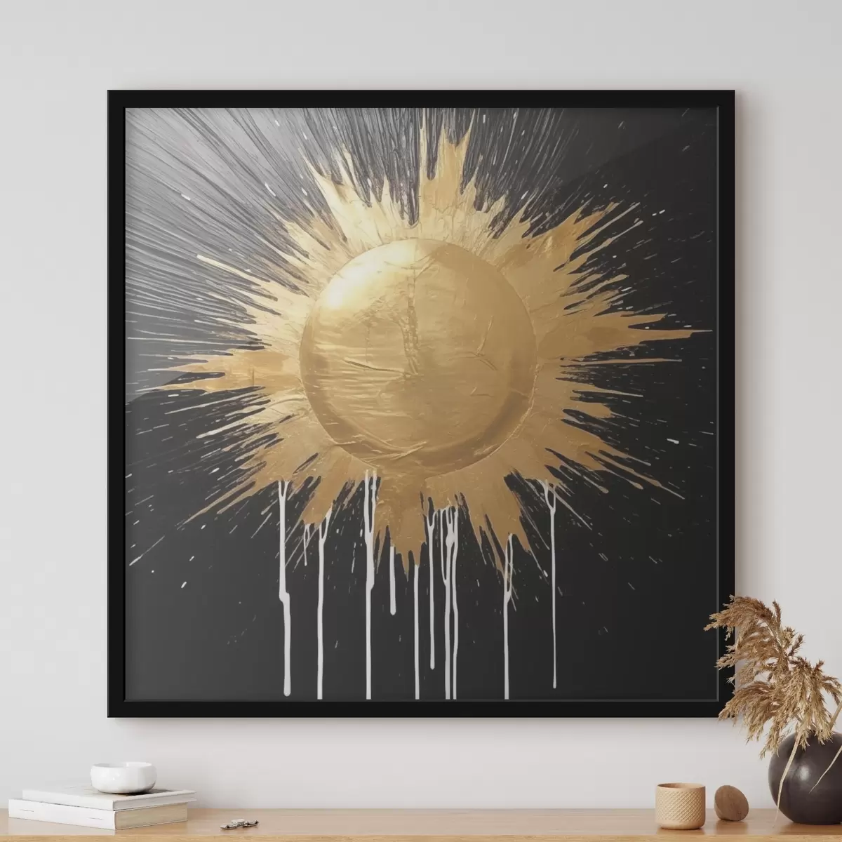 Poster Sole giallo astratto f44281