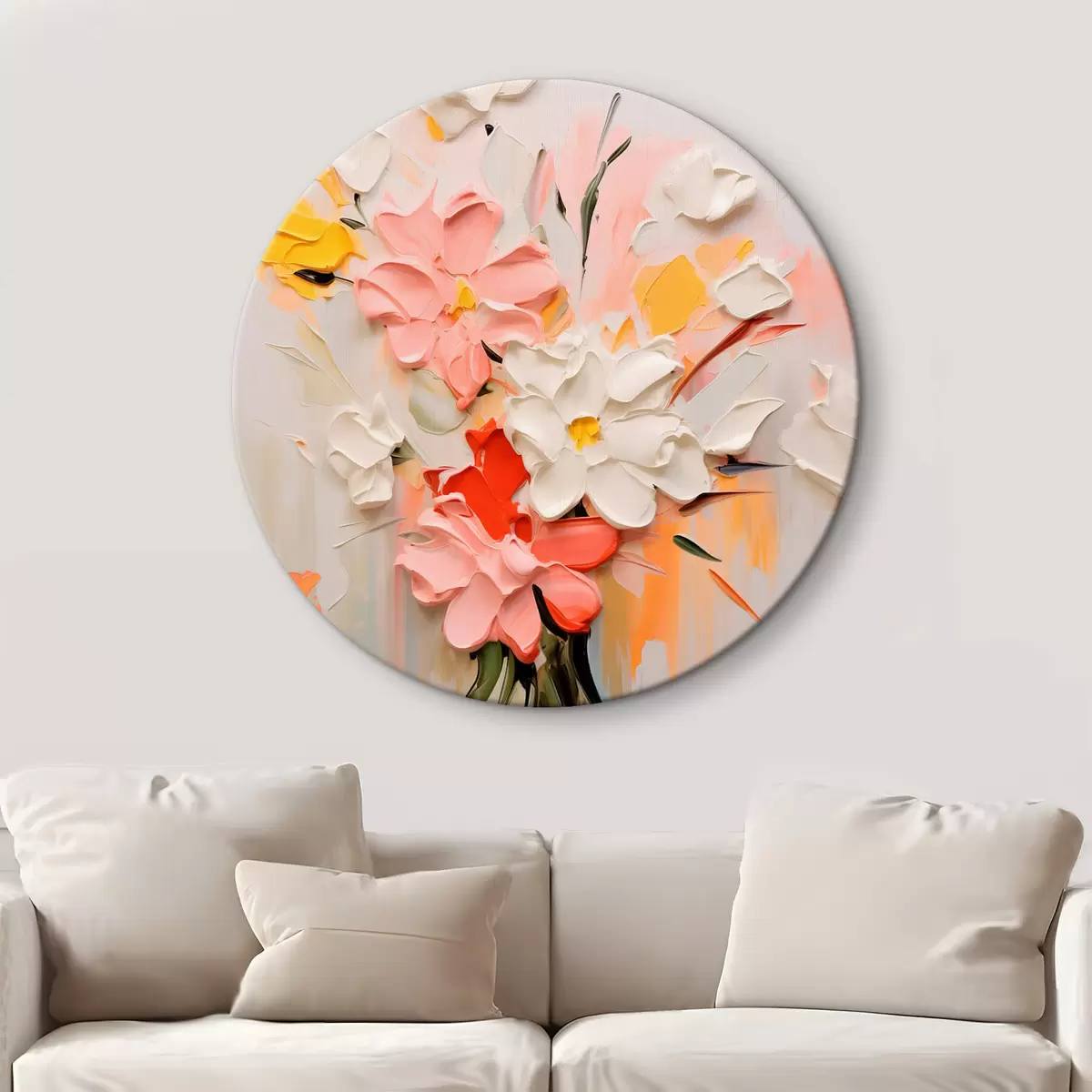 Quadri rotondi Un bouquet di fiori r44411