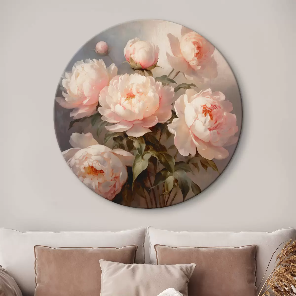 Quadri rotondi Un bouquet di peonie r44412