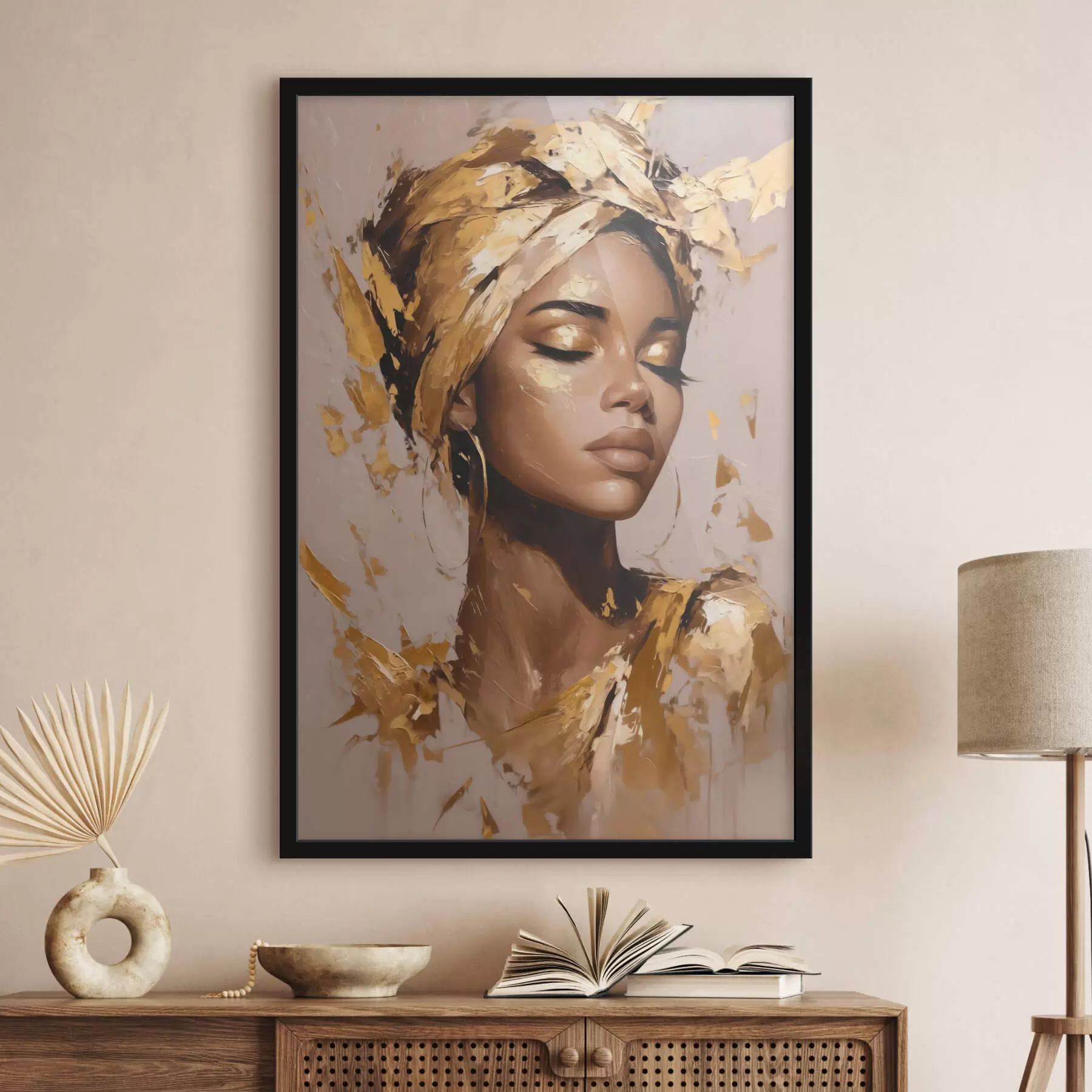 carta da parati Una bella donna elegante, che indossa una fascia per la testa nr. f44368